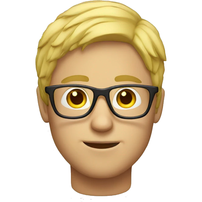blond man with glasses emoji