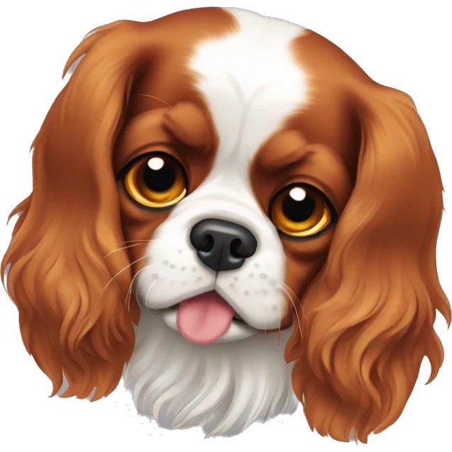 Cavalier King Charles Spaniel crying  emoji