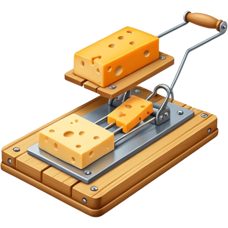 mousetrap with cheese emoji
