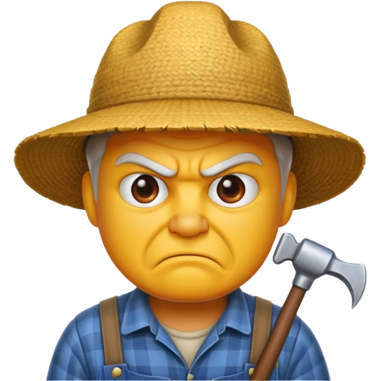 angry farmer  emoji