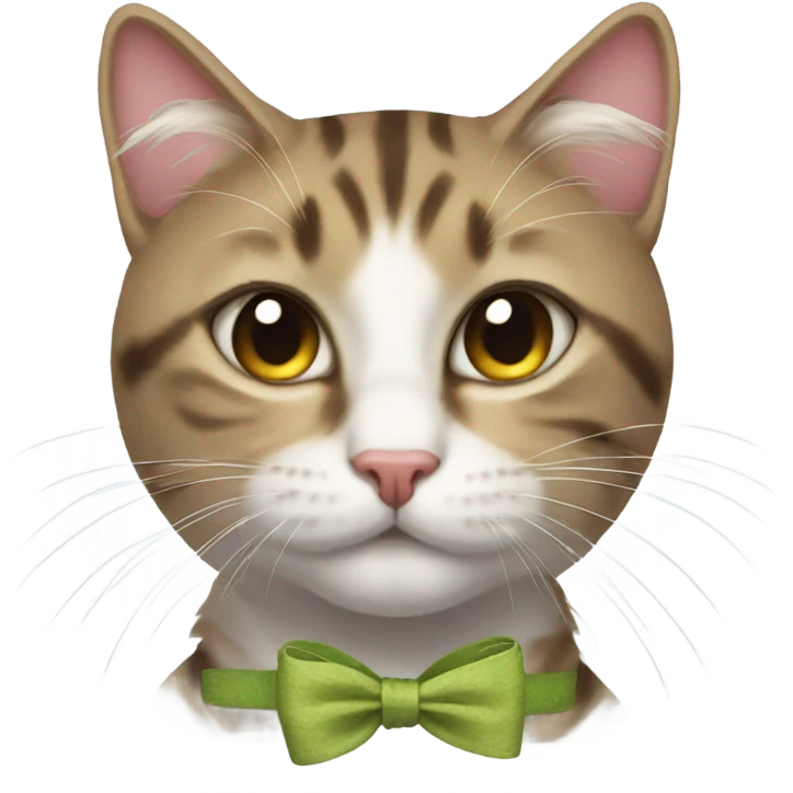 A bow on a cat emoji