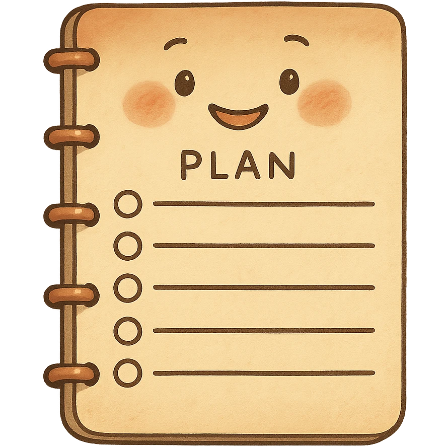 simple planner page happy emoji
