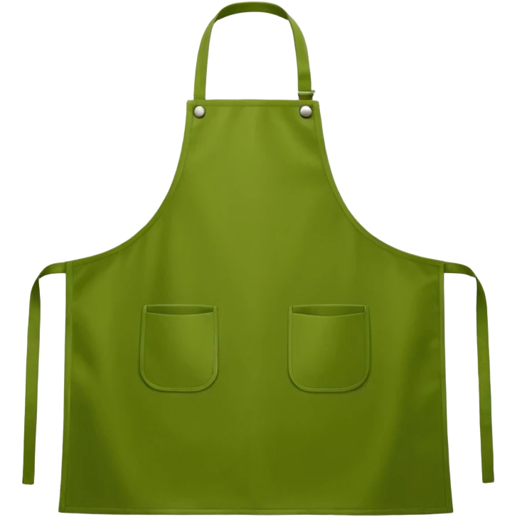 Generate an image of a green cooking apron emoji