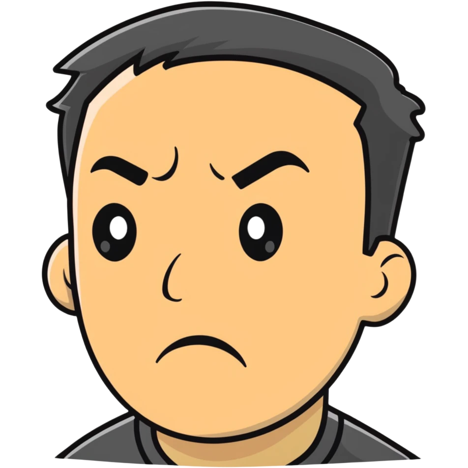 man with disapproving expression shaking his head emoji