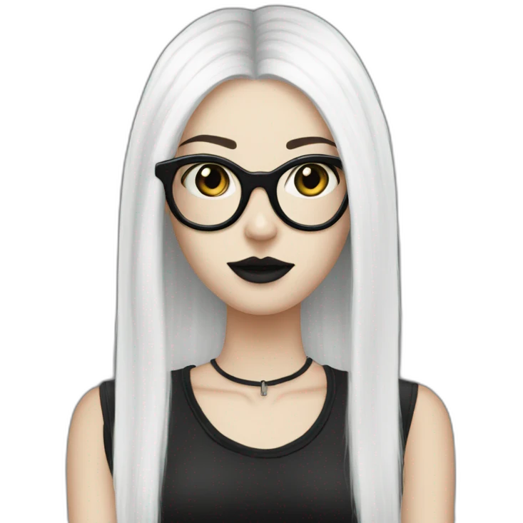 Tall-white-goth-girl-dark-hair-with-glasses emoji