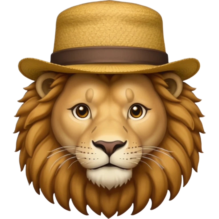 lion wearing hat emoji