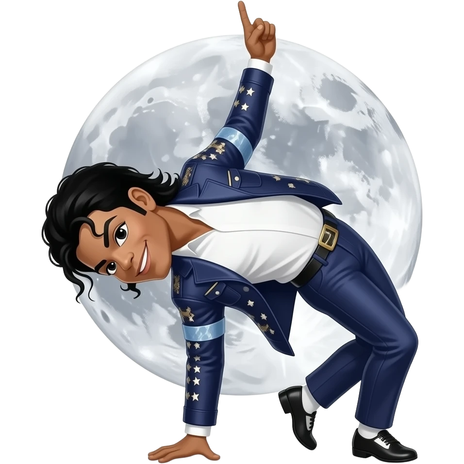 Michael Jackson tanzt wie ein moonwalker rückwärts emoji