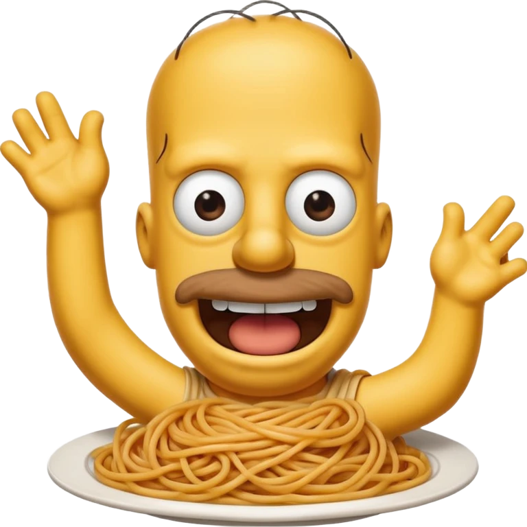 Homer Simpson spaghetti face  emoji