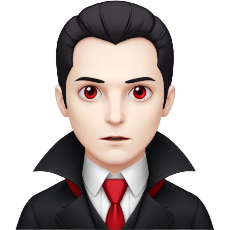 vampire with coat long collars with tie emoji