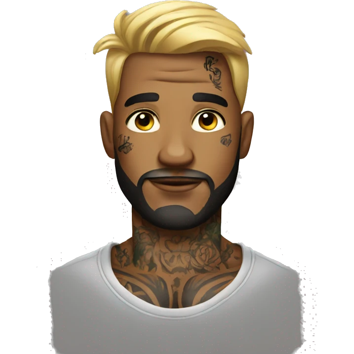 Guy with tattoo emoji