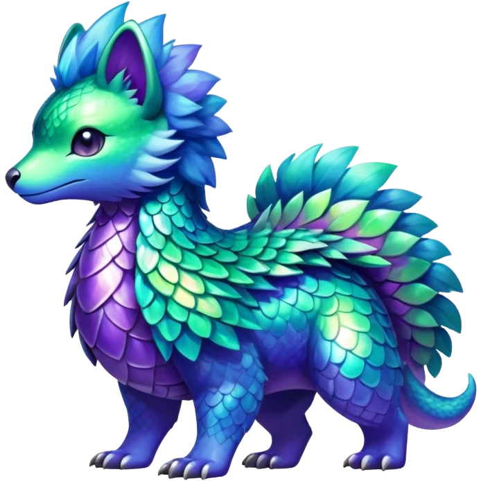 Shiny epic green blue and purple animal-fakemon-creature emoji