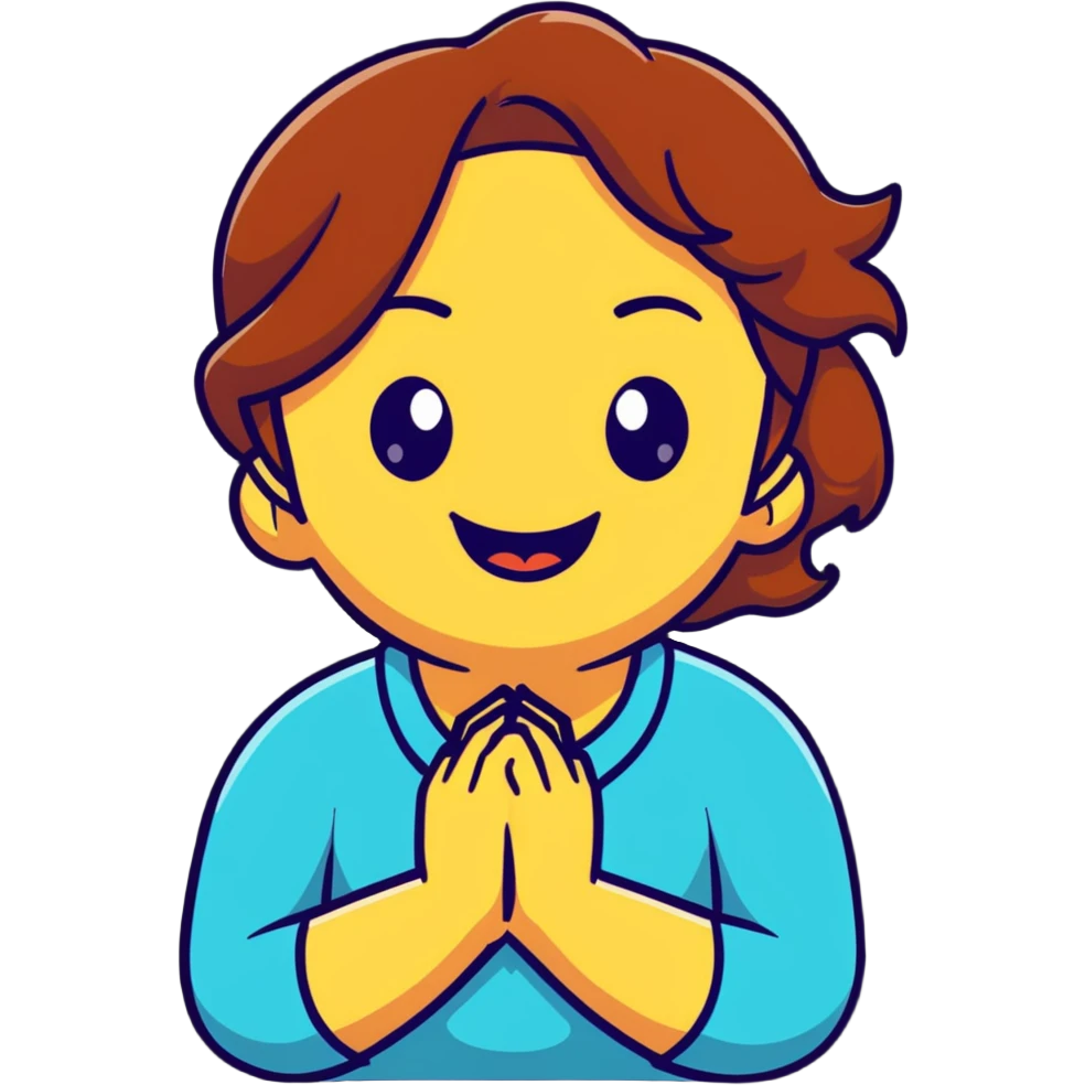 A girl with crossed hands at neck laughing emoji