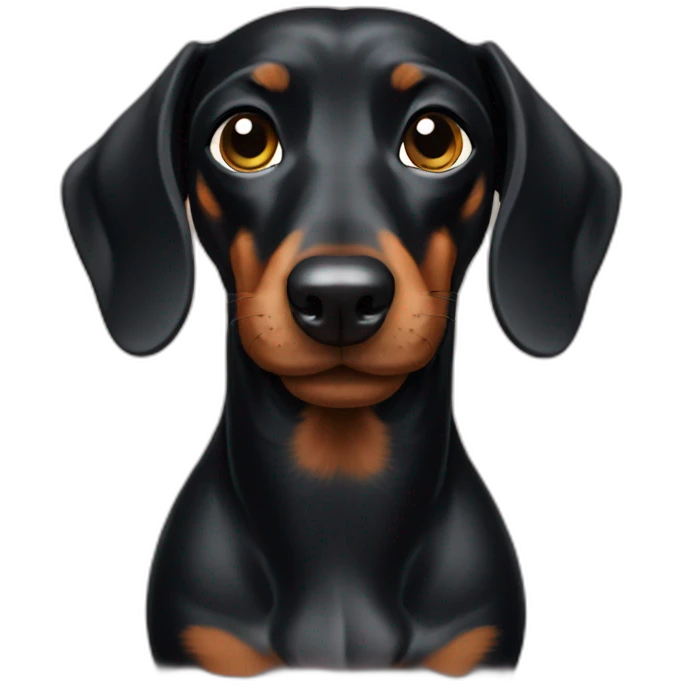 black dachshund emoji