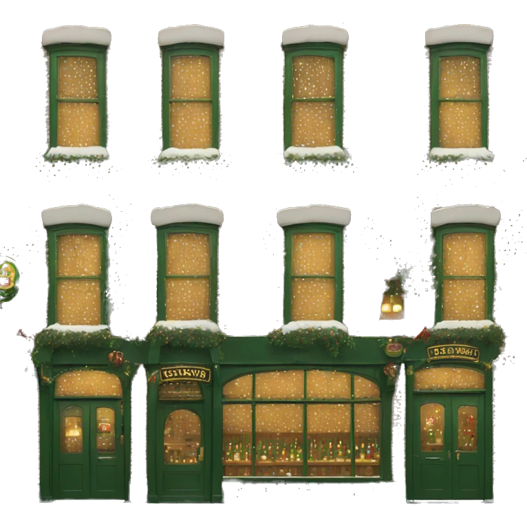 Irish pub at Christmas emoji