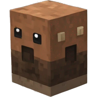 Minecraft dirt block 2d emoji