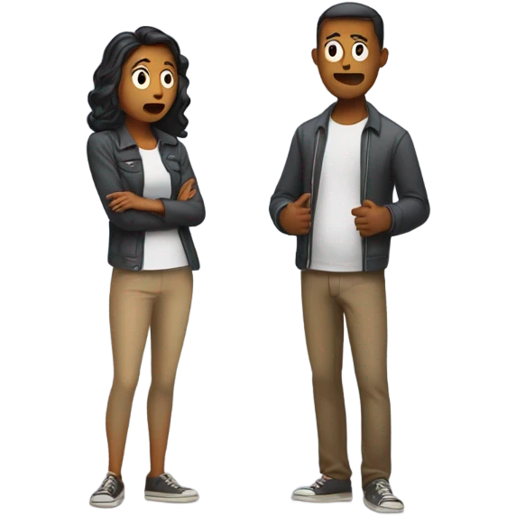 Couple arguing at home  emoji