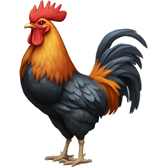 Rooster standing on one legg emoji