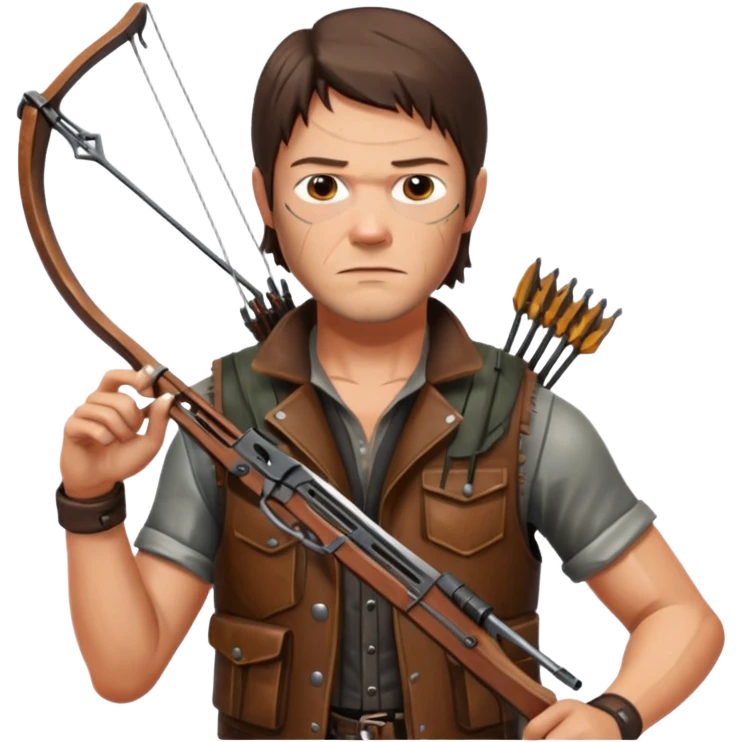Daryl con su ballesta de The walking dead  emoji