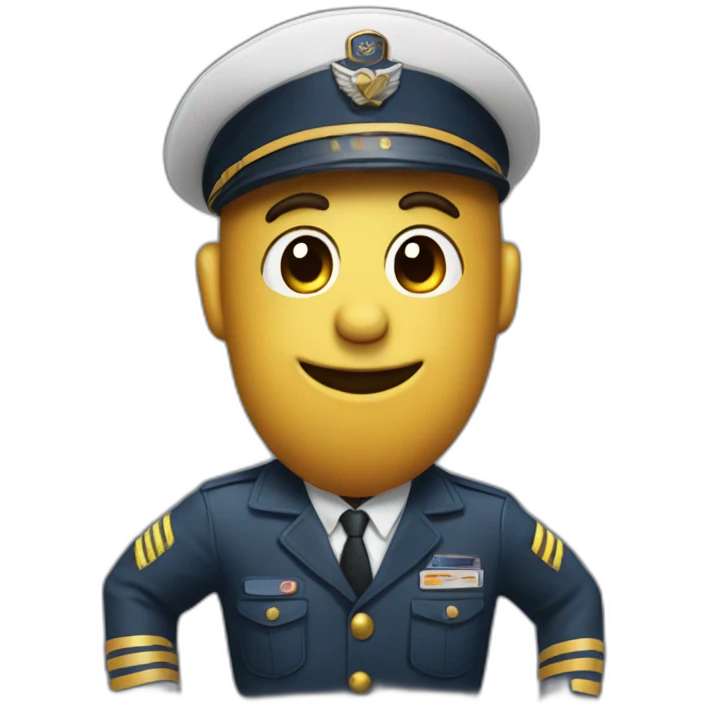 Anthropomorphic peanut dressed like a pilot emoji