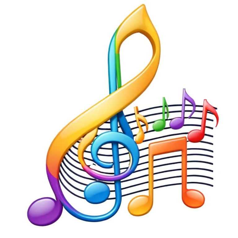 Thanks with musical notes  emoji