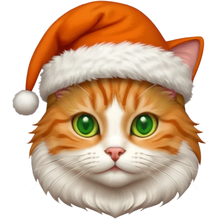 Un gato con gorro navideño emoji
