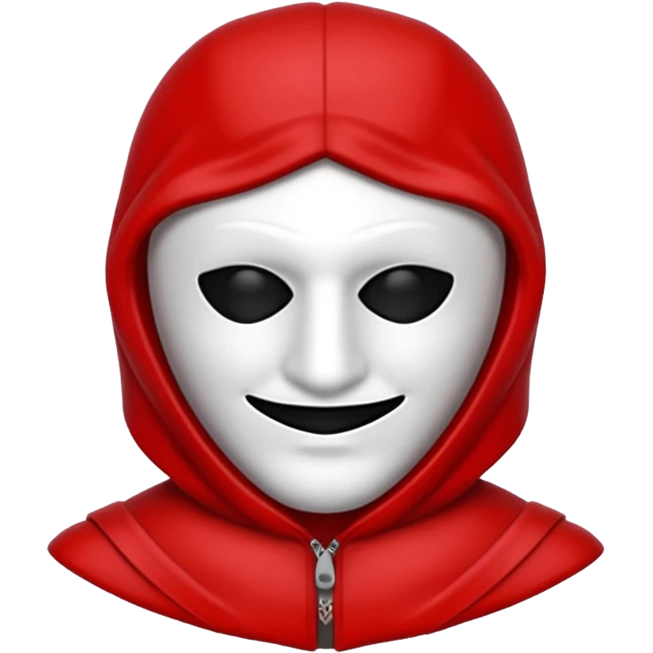 Emoji de la película La casa de papel máscara y la ropa rojo emoji