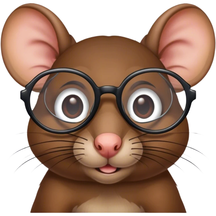 Ratón con lentes  emoji
