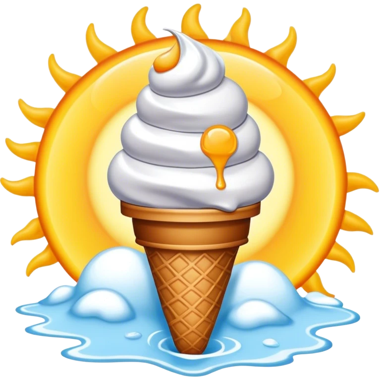 Ice cream on The sun emoji