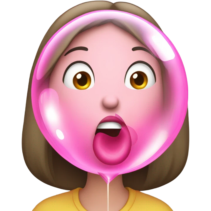 Bubble gum blowing bubble emoji