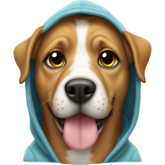 dog wearing a hoodie emoji