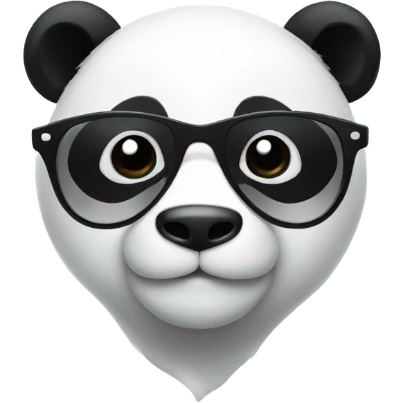 Panda with star glasses emoji