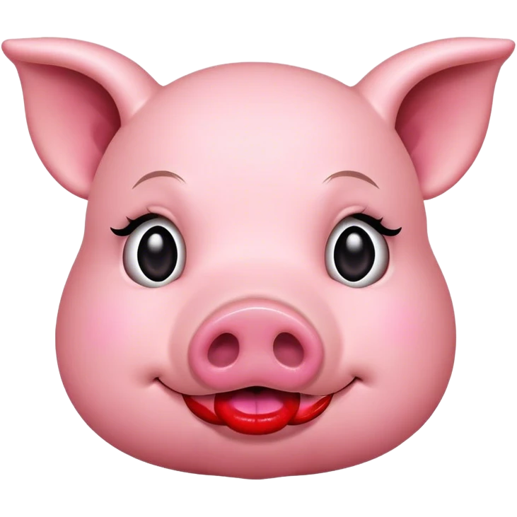 pig with lipstick emoji