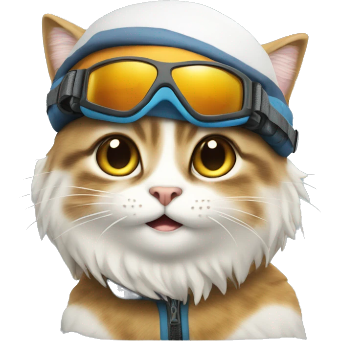 Cat skiing  emoji