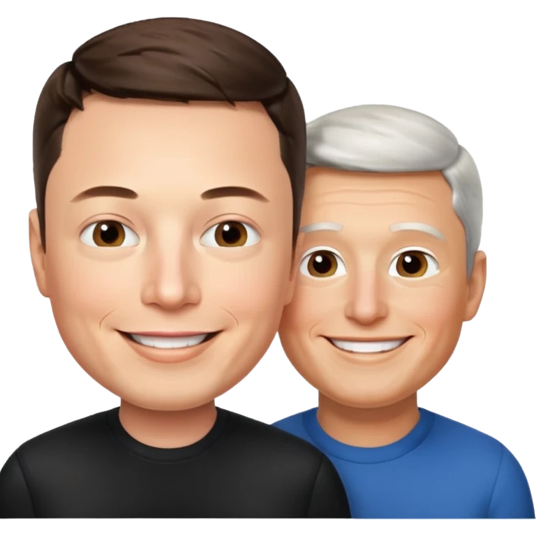 Elon musk and tim cook  emoji