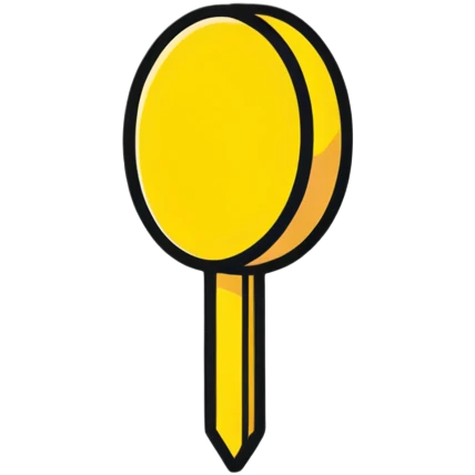 Colorful push pin with round head emoji