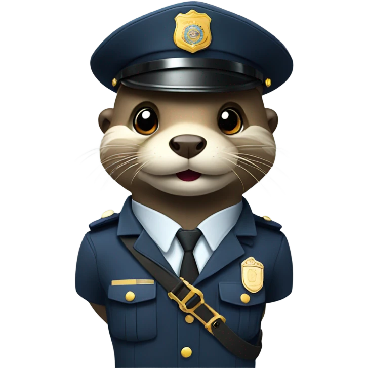 Otter wearing a police uniform  emoji