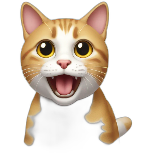 cat with surprised head emoji