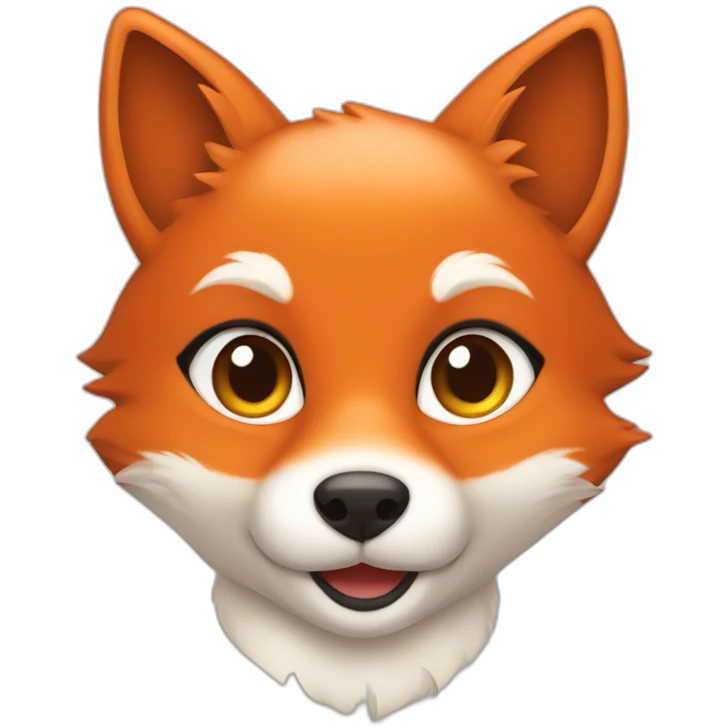 Cute female fox emoji