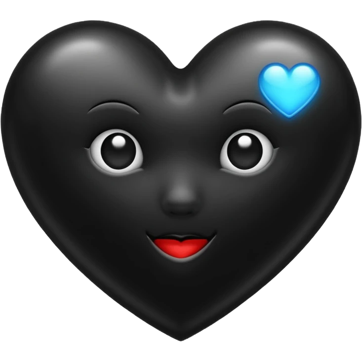 💞Bu emoji gibi olsun ama kalpler siyah olsun emoji