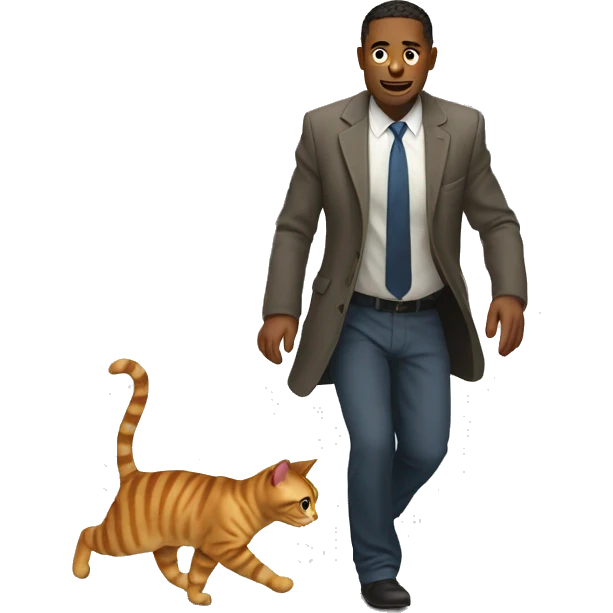man walking like a cat emoji