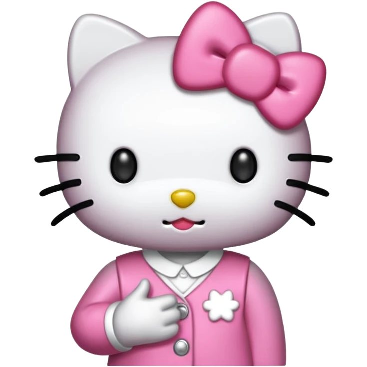 Piirrä metallisorvi jossa on hello Kitty värit ja teema emoji