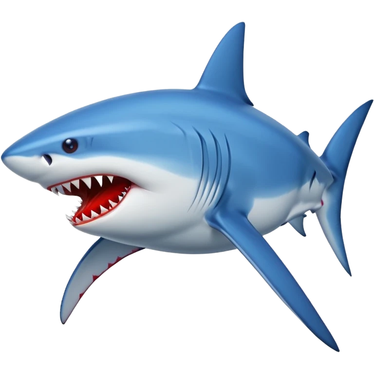 blue Shark attack efferct with blood emoji