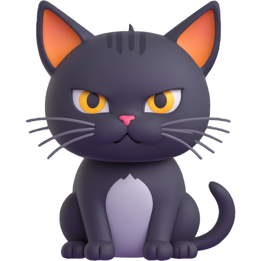 cute mad cat glaring emoji