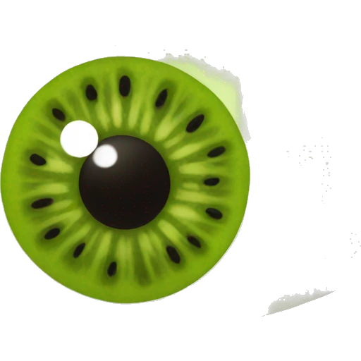 Emoji with kiwi eyes emoji
