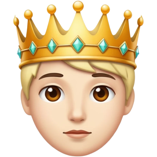 Wearing a crown emoji