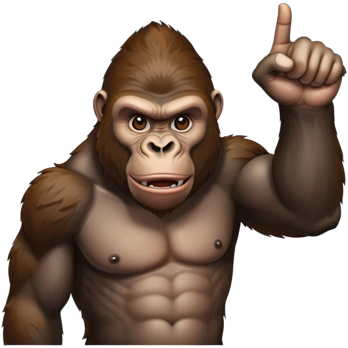 gorilla pointing emoji