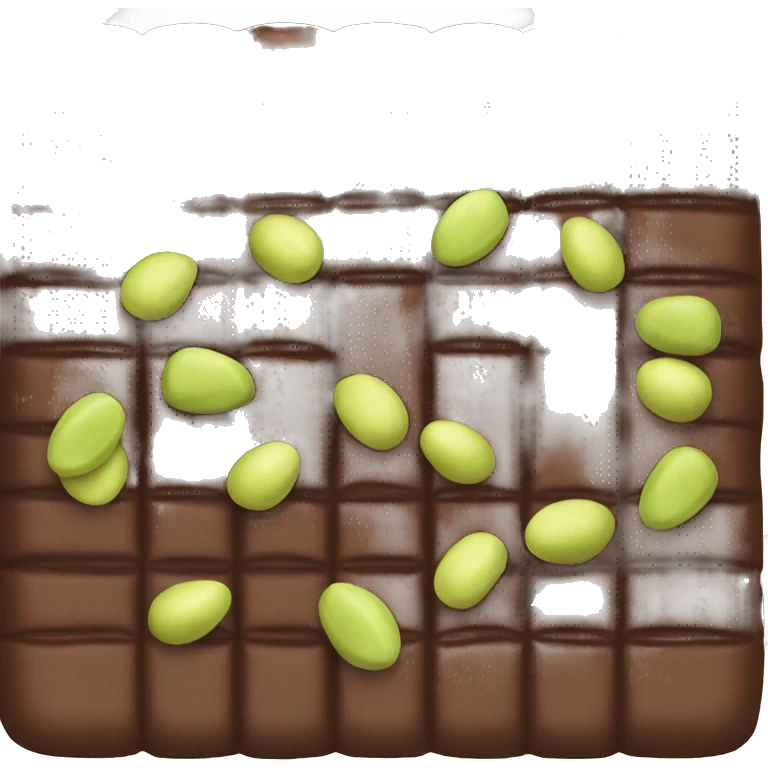 Chocolate pistachio bar emoji