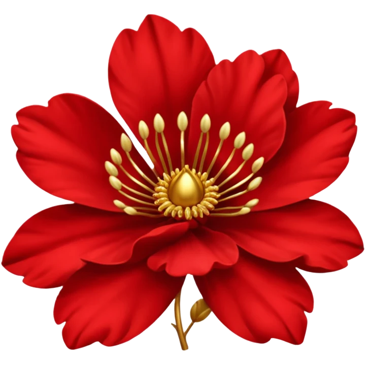 Red gold flover emoji