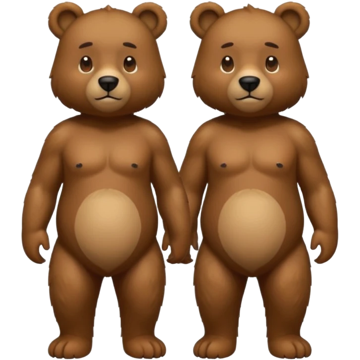 Bear couple emoji