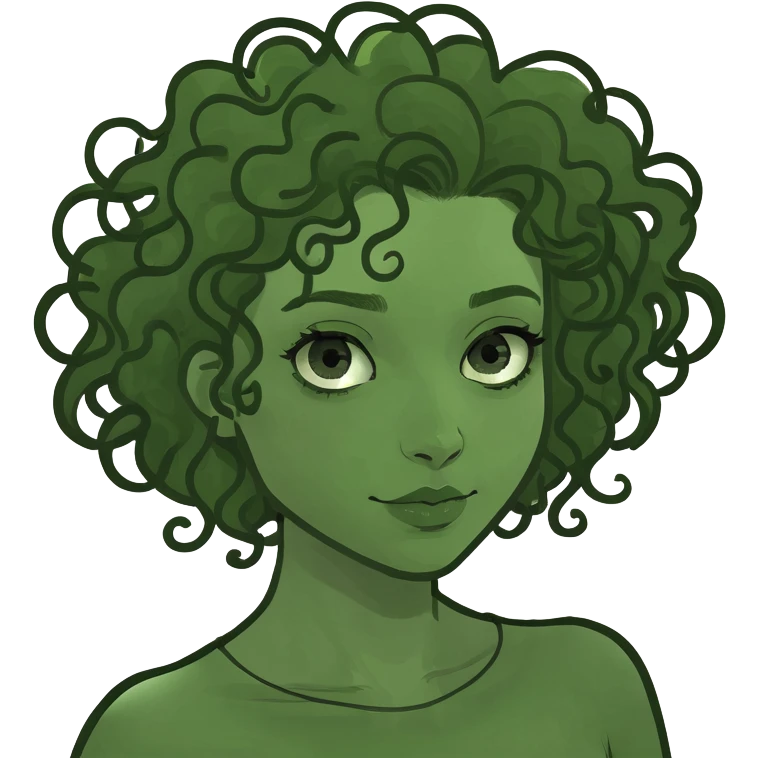 curly hair brunette emoji